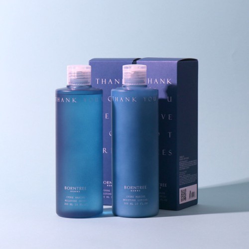 퓨어마린 남성화장품 남자스킨300ml + 로션300ml 2종세트/히알루론산 6천배 수분보습 미백주름 성분추가